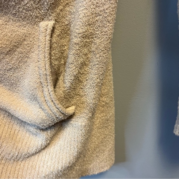 Barefoot Dreams Taupe Long Sleeve CozyChic Lite Circle Lounge Cardigan Sz M EUC - Picture 9 of 12